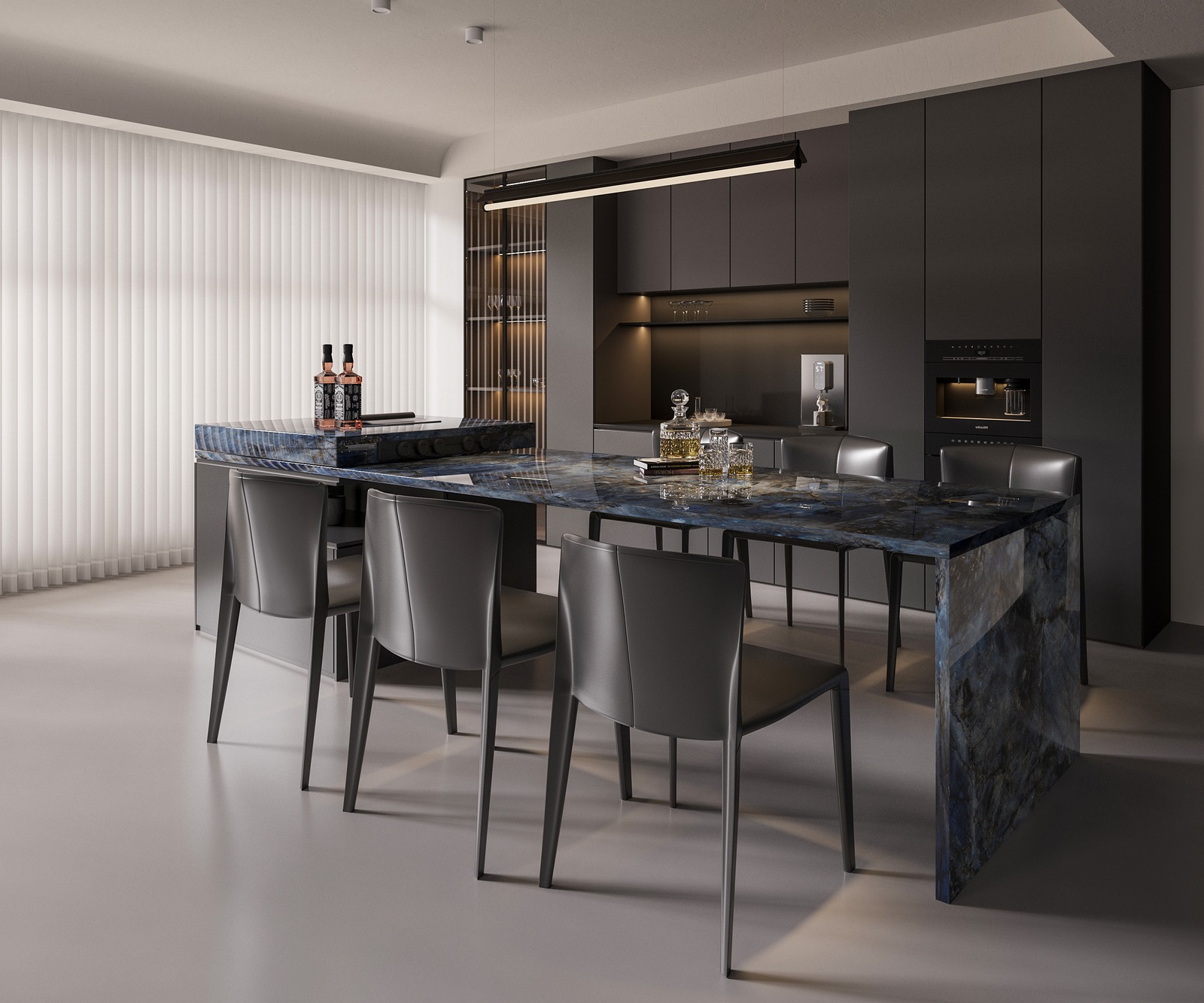 Blue Preal Sintered Stone Slab product view