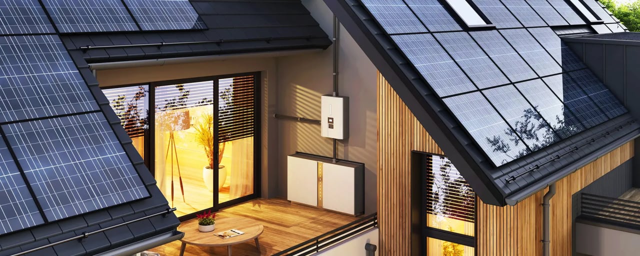 Dachgeschosswohnung mit Photovoltaik auf dem Dach