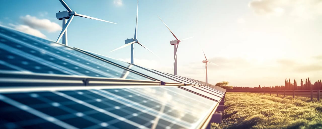 PV-Module mit Windrädern