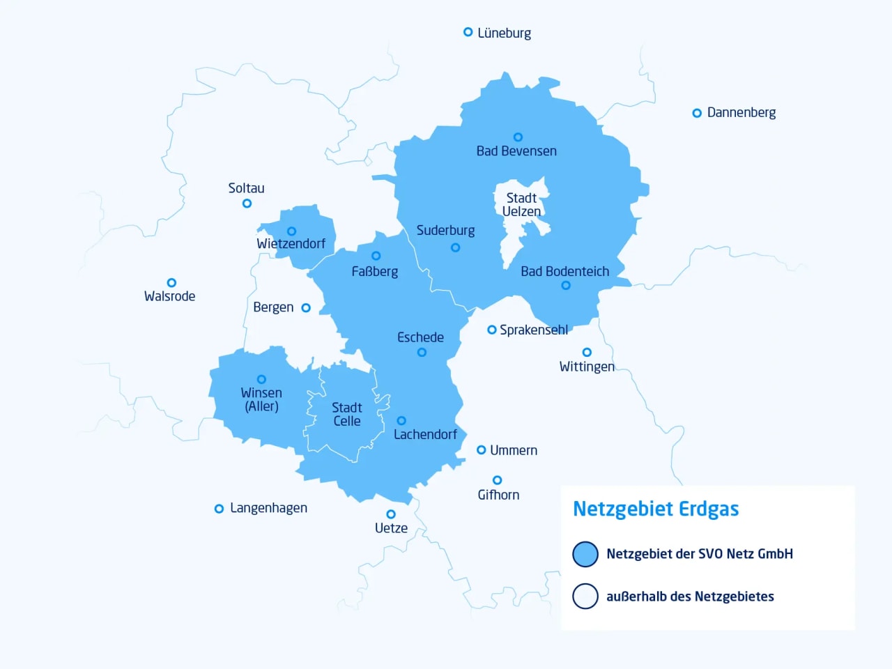 SVO Netz Netzgebiet Erdgas
