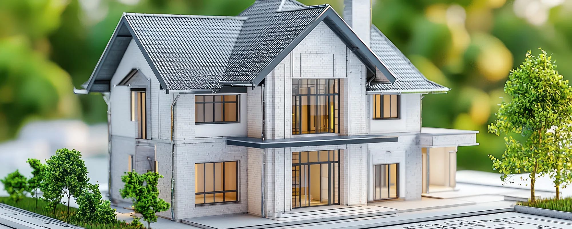 Modell eines Einfamilienhauses