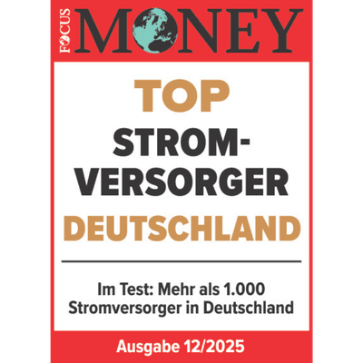 Focus Money Top Stromversorger (12/2025).
