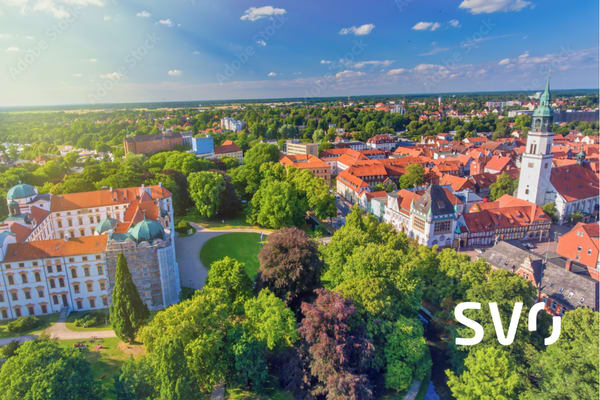 Vogelperspektive über die Stadt Celle.