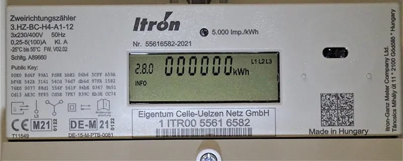 Intelligenter Zähler Smart Meter ITRON 3 HZ