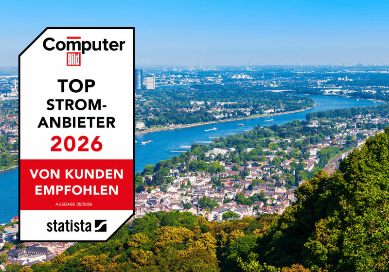 Stadt Bonn mit Ausblick von oben.
