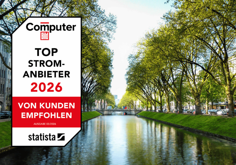Die grüne Königsallee in Düsseldorf.