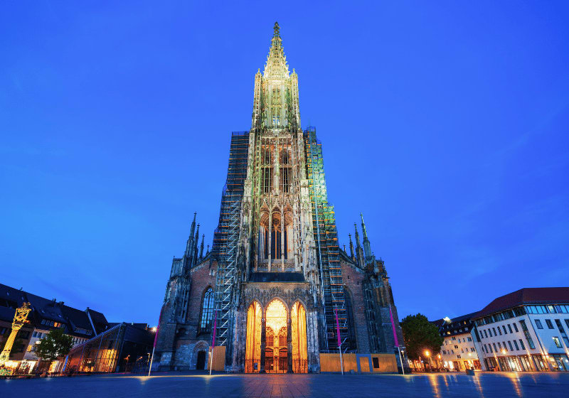 Historische Kirche in Ulm.