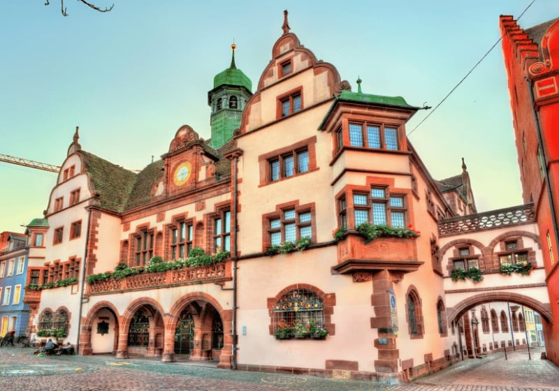 Altstadt in Freiburg in Bresgau.