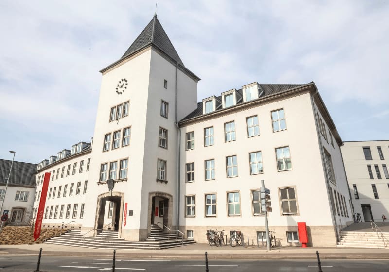 Rathaus in der Stadt Moers.