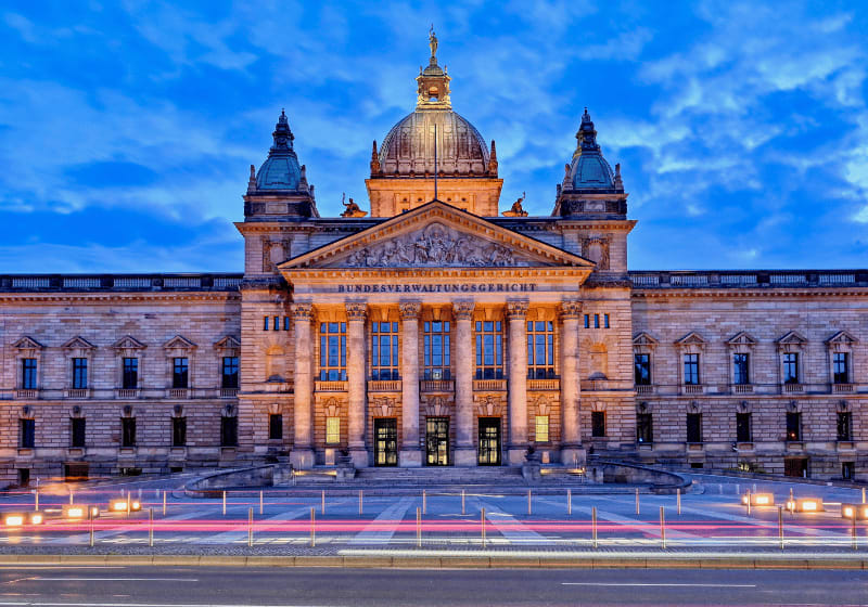 Leipziger Innenstadt mit Bundesverwaltungsgericht.