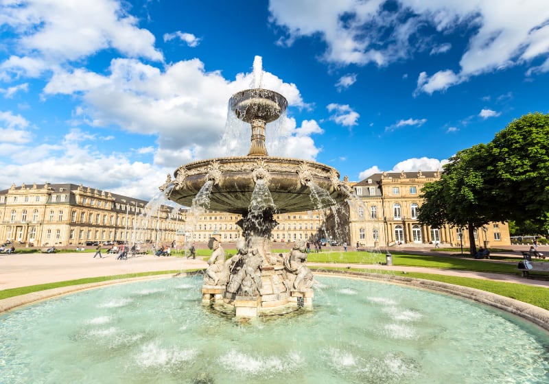 Wasserbrunnen in Stuttgart.
