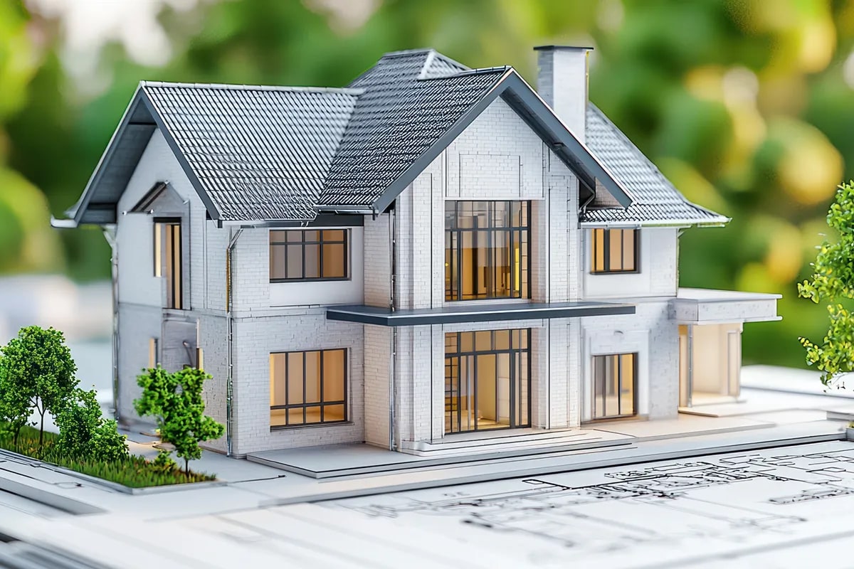 Modell eines Einfamilienhauses