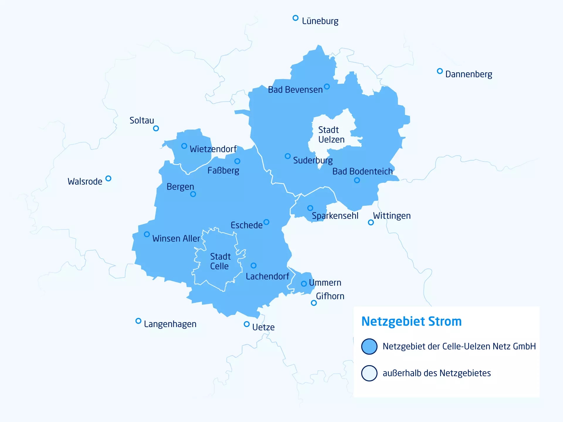 Celle-Uelzen Netz Netzgebiet Strom Karte