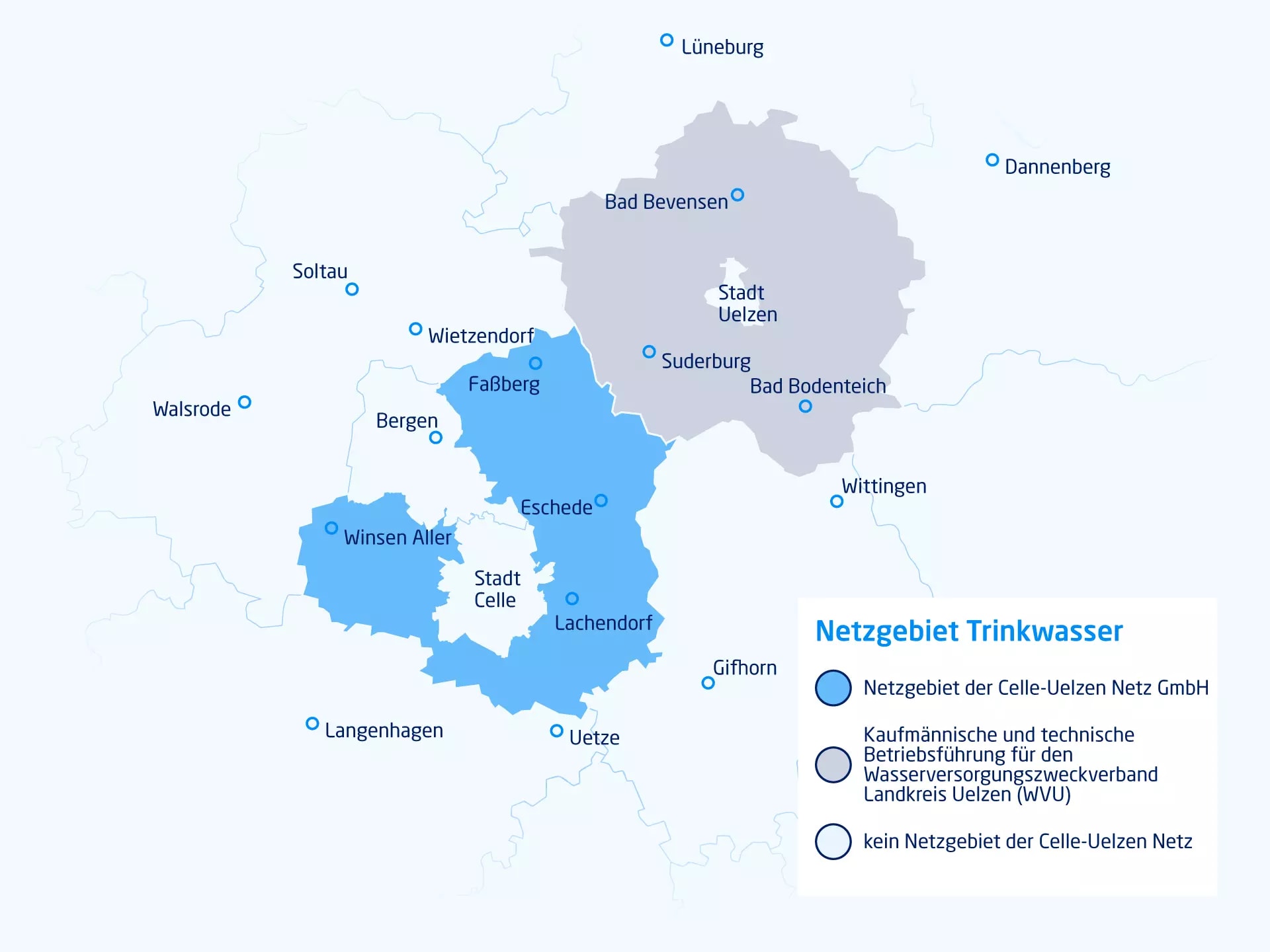 Celle-Uelzen Netz Netzgebiet Wasser Karte