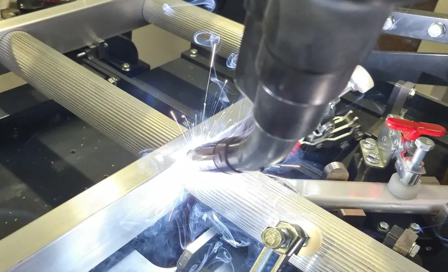 ABB robot IRB 1660ID in the process of arc welding