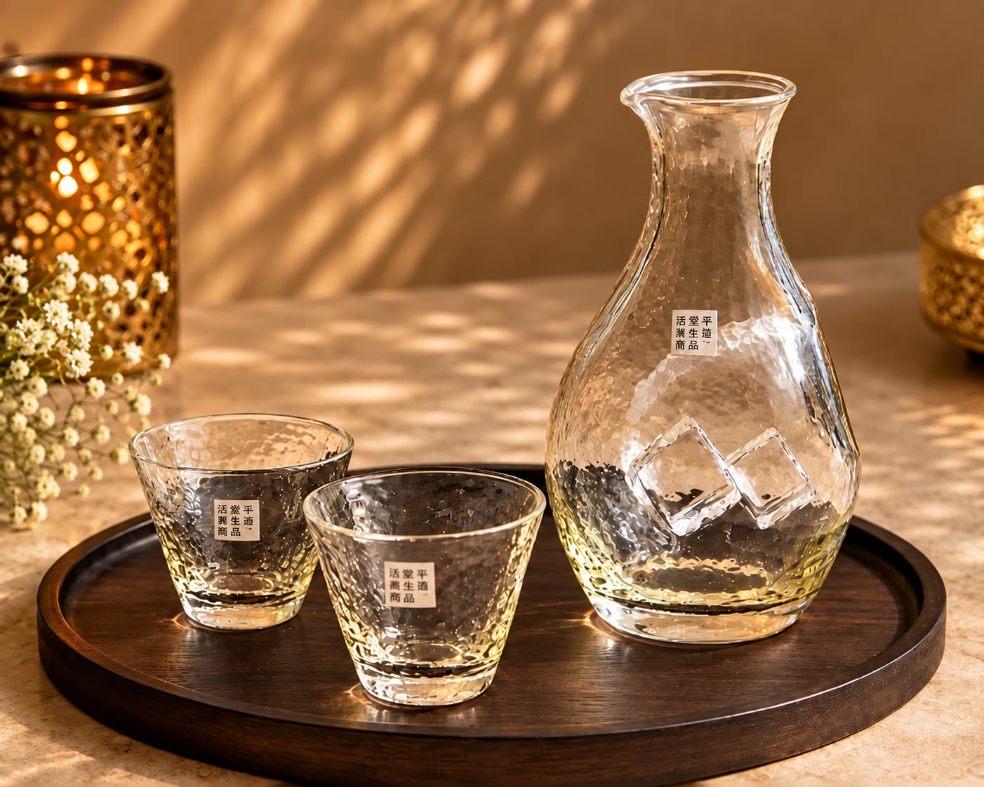 Transparent Shot Bottle & Glasses