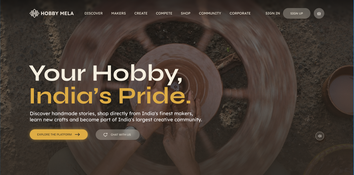 Alt: HobbyMela campaign image celebrating Indian craft, handmade creativity, and the pride behind the work of local makers.