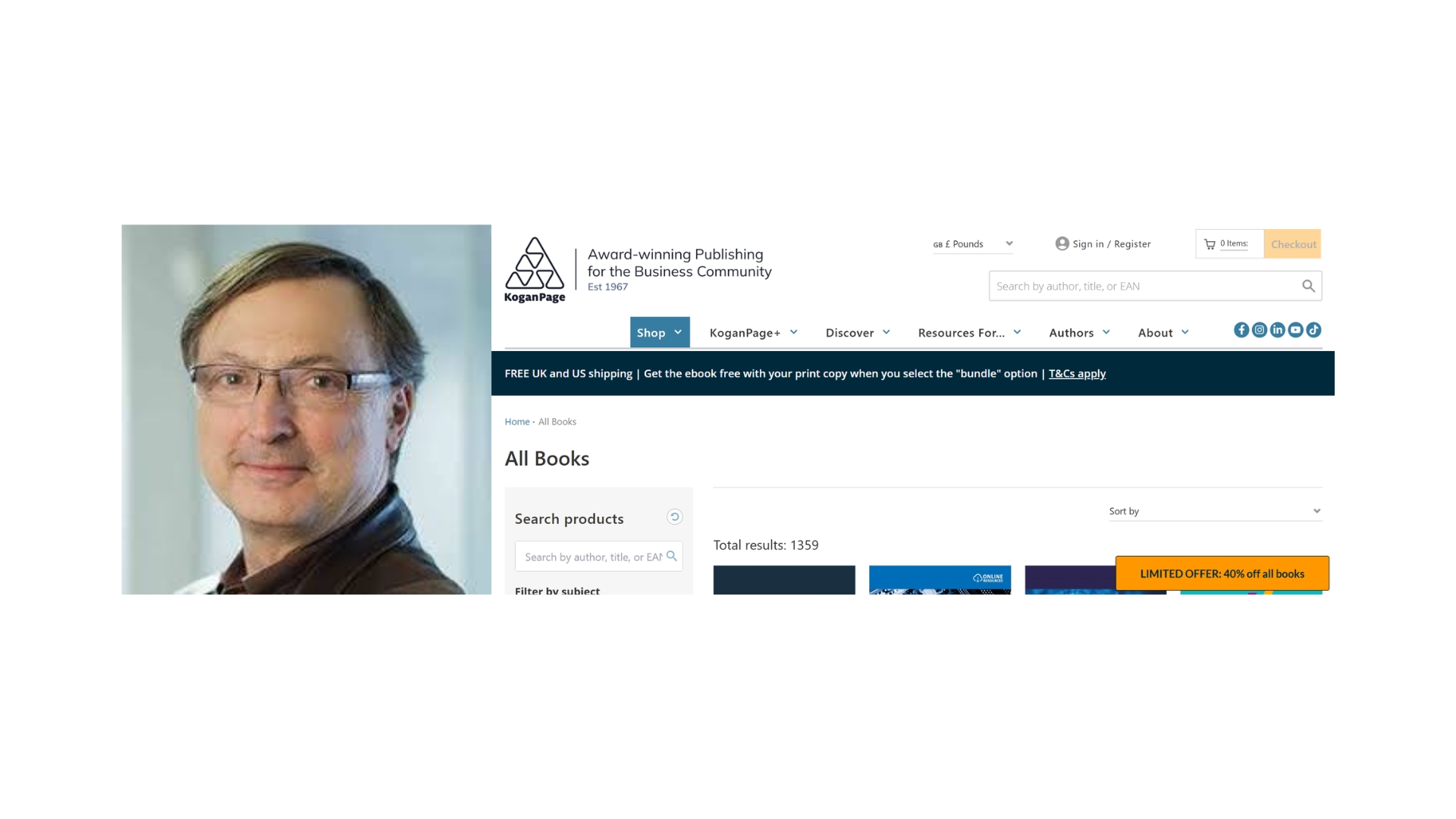 Portrait of a luxury branding researcher alongside a webpage about luxury brand strategy