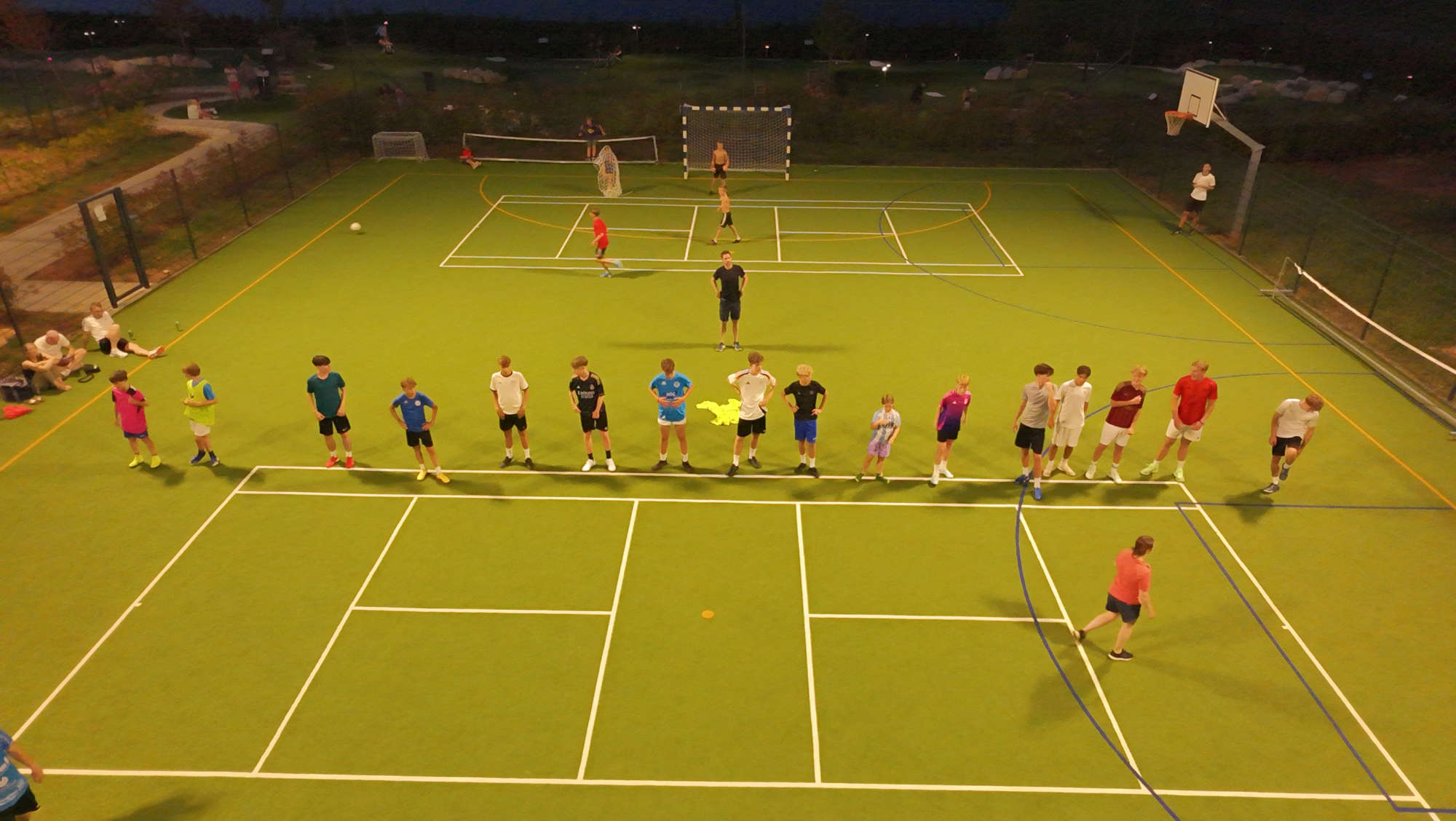 Trainingsstunde am Abend
