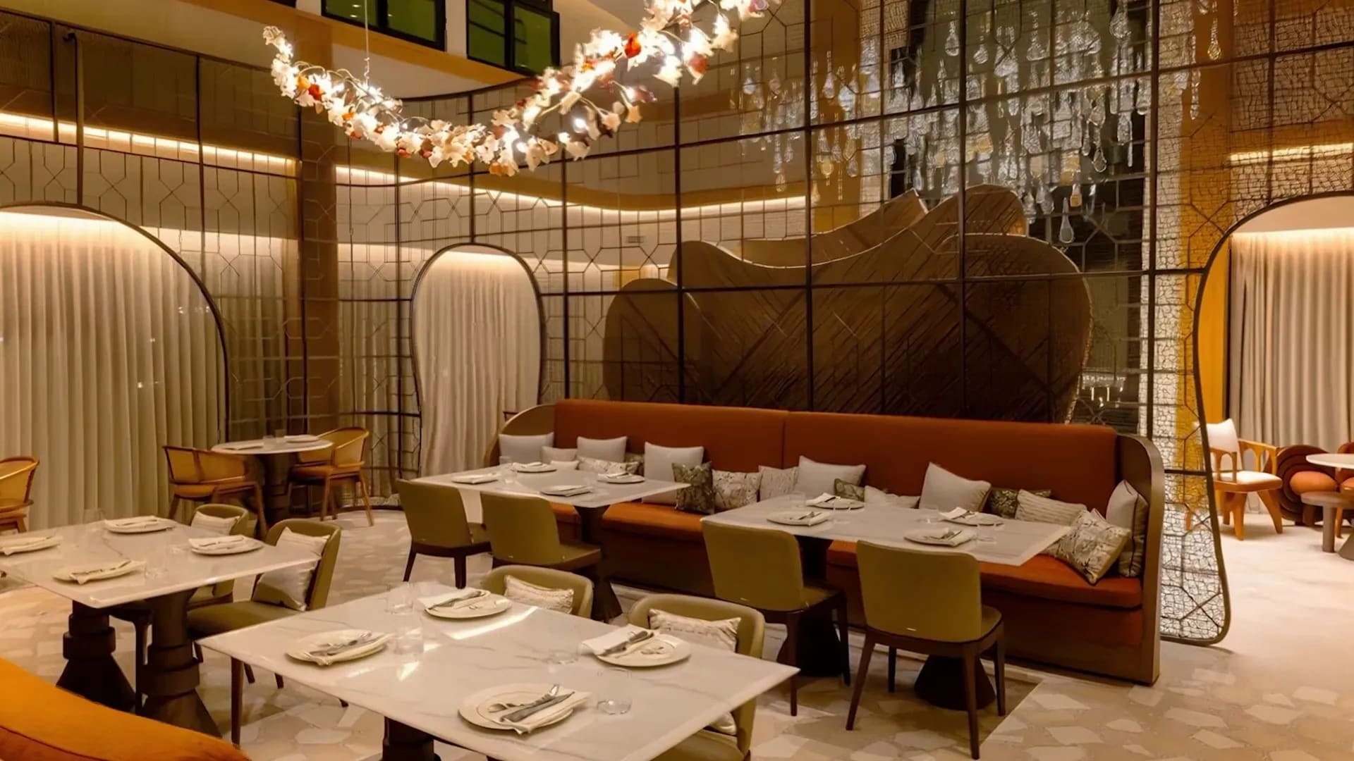 Gerbou dining atmosphere — frame from the studio film