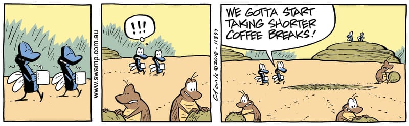 enjoyed their coffee break