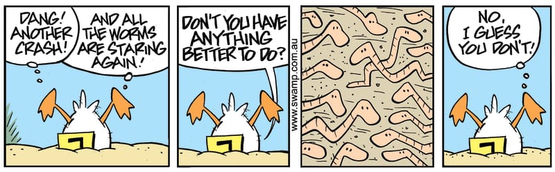 surrounded by earth worms