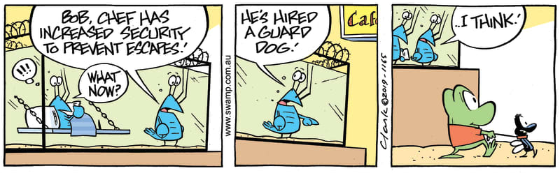 Mort Frog Guard Dog Comic