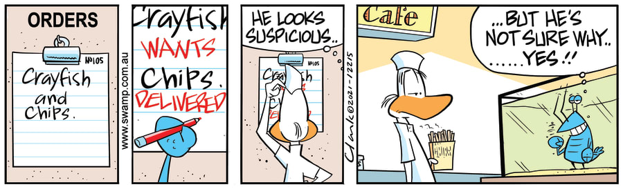 Bob Crayfish Orders Chips