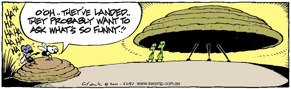 Alien Encounter Comic - Swamp Cartoons