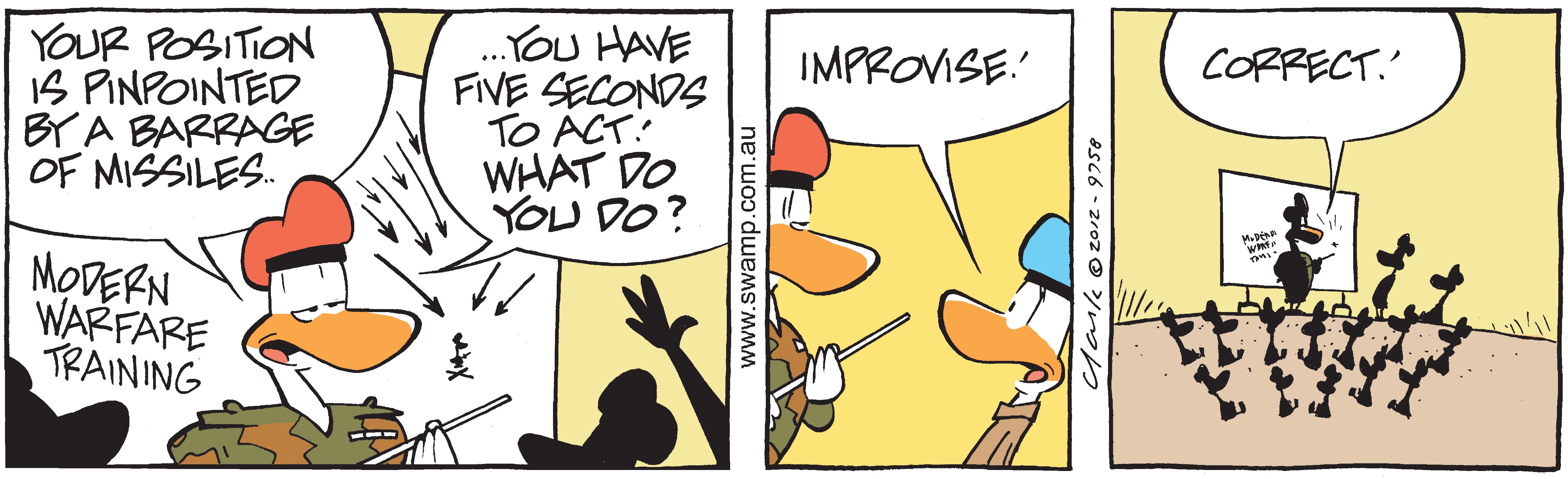 Barrage Of Missiles Comic Swamp Cartoons