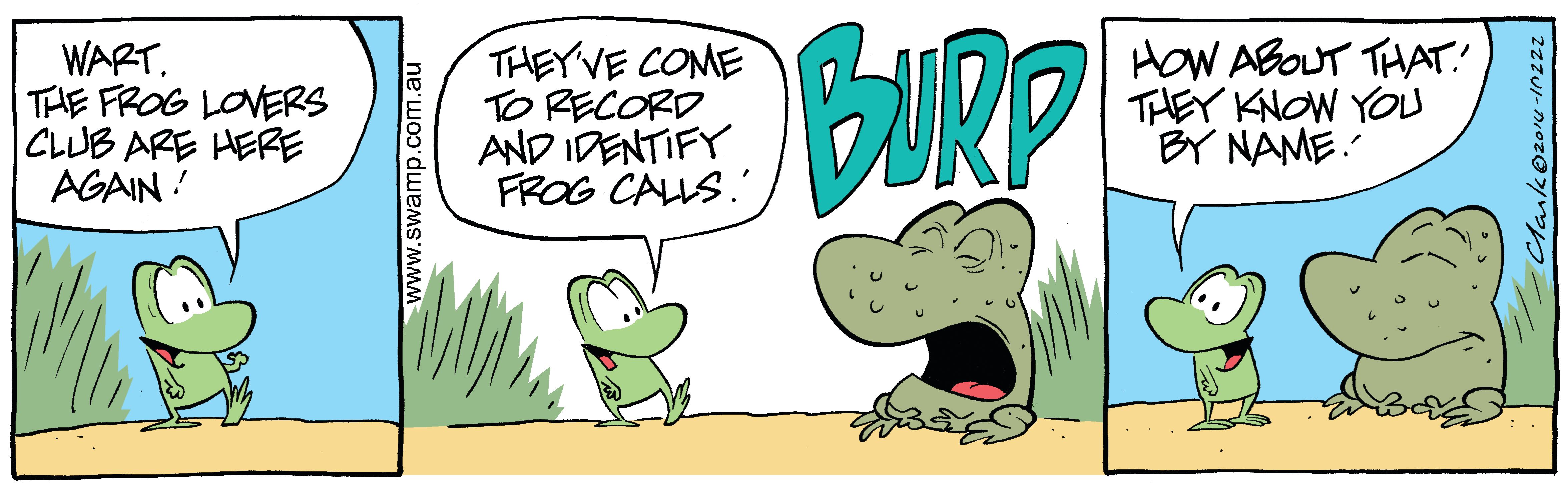 Wart Frog Call Comic - Swamp Cartoons