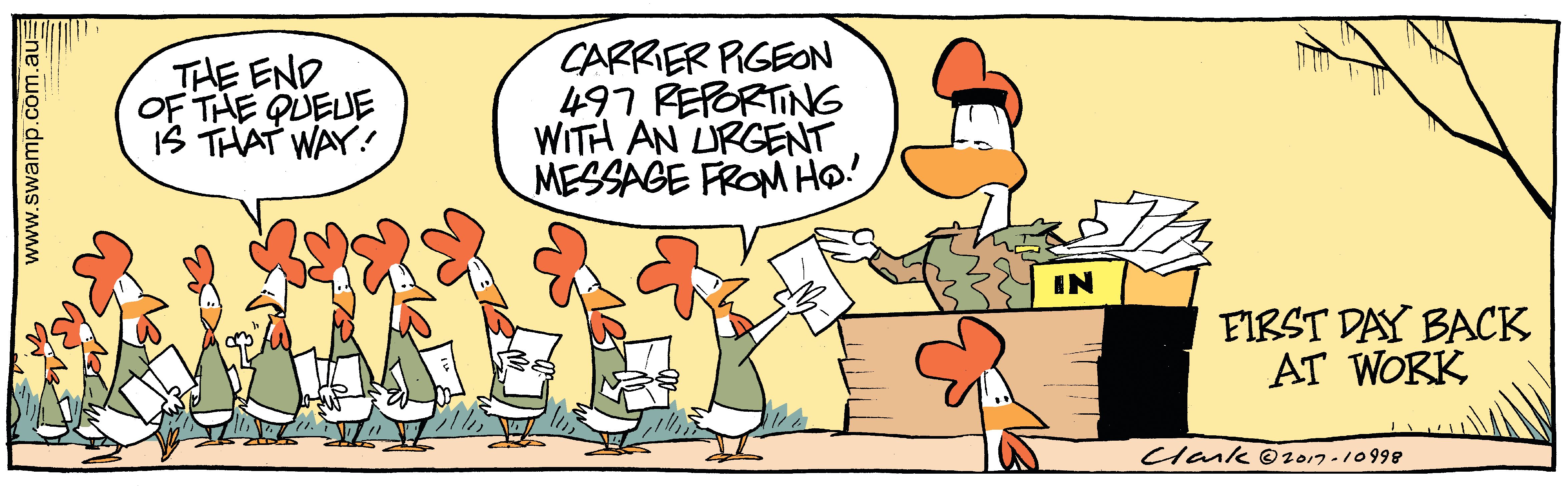 Carrier Pigeon Work Comic - Swamp Cartoons Carrier Pigeon Work Comic - Swamp Cartoons