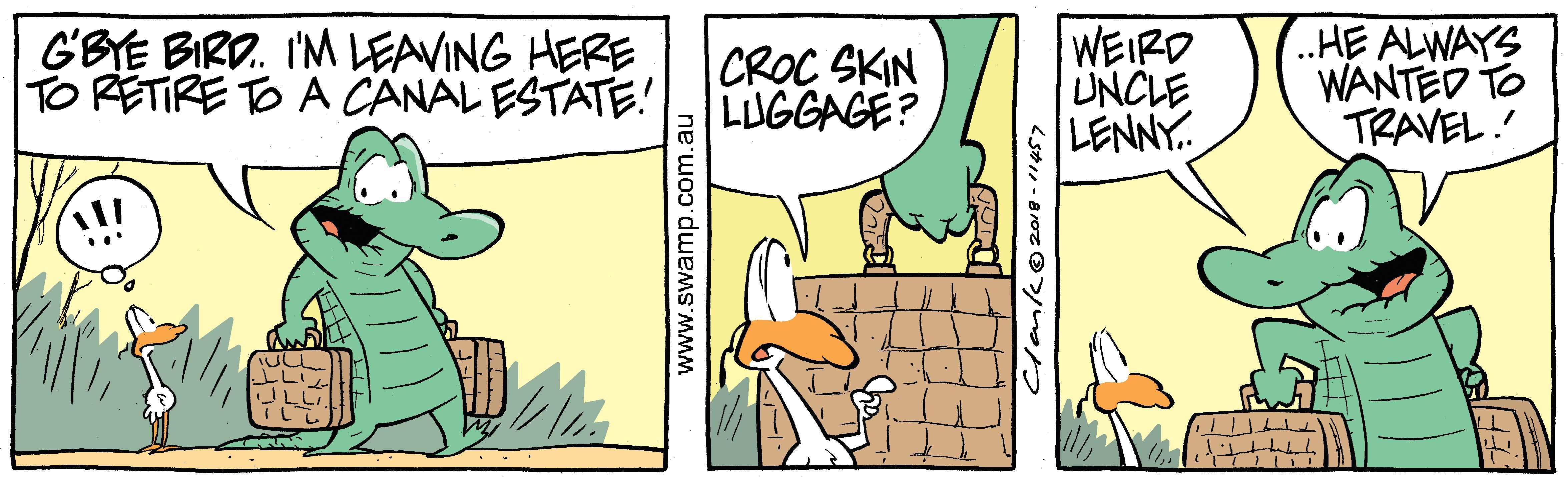 Old Man Croc Retirement Comic - Swamp Cartoons