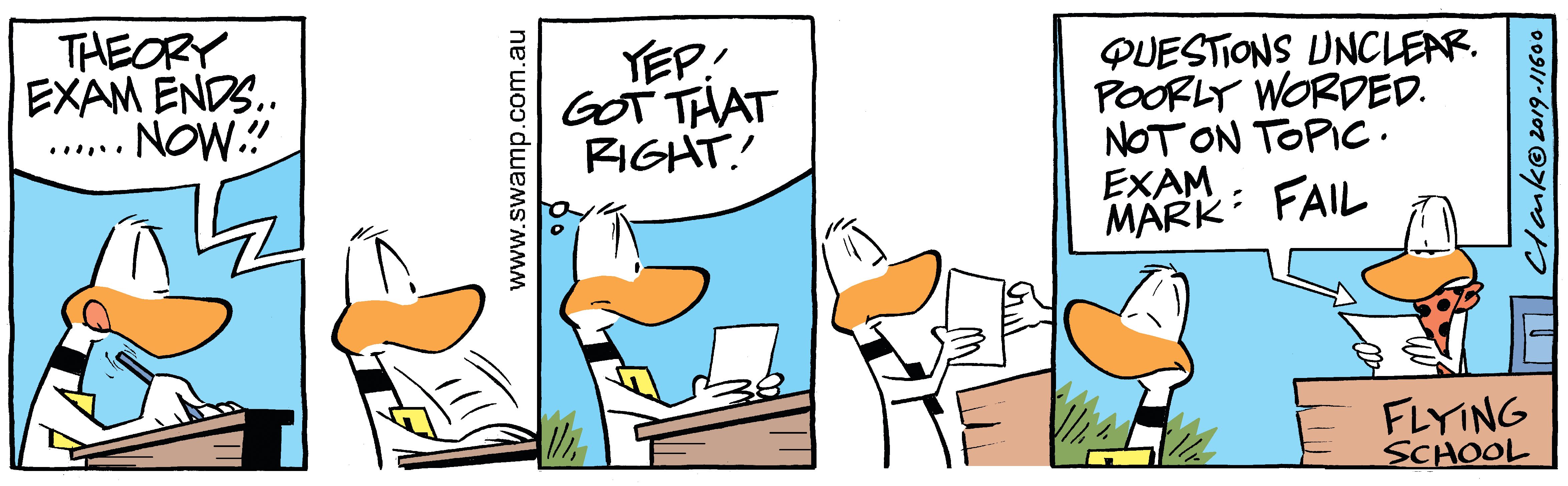 Ding Duck Exam Assessment Comic | Swamp Cartoons