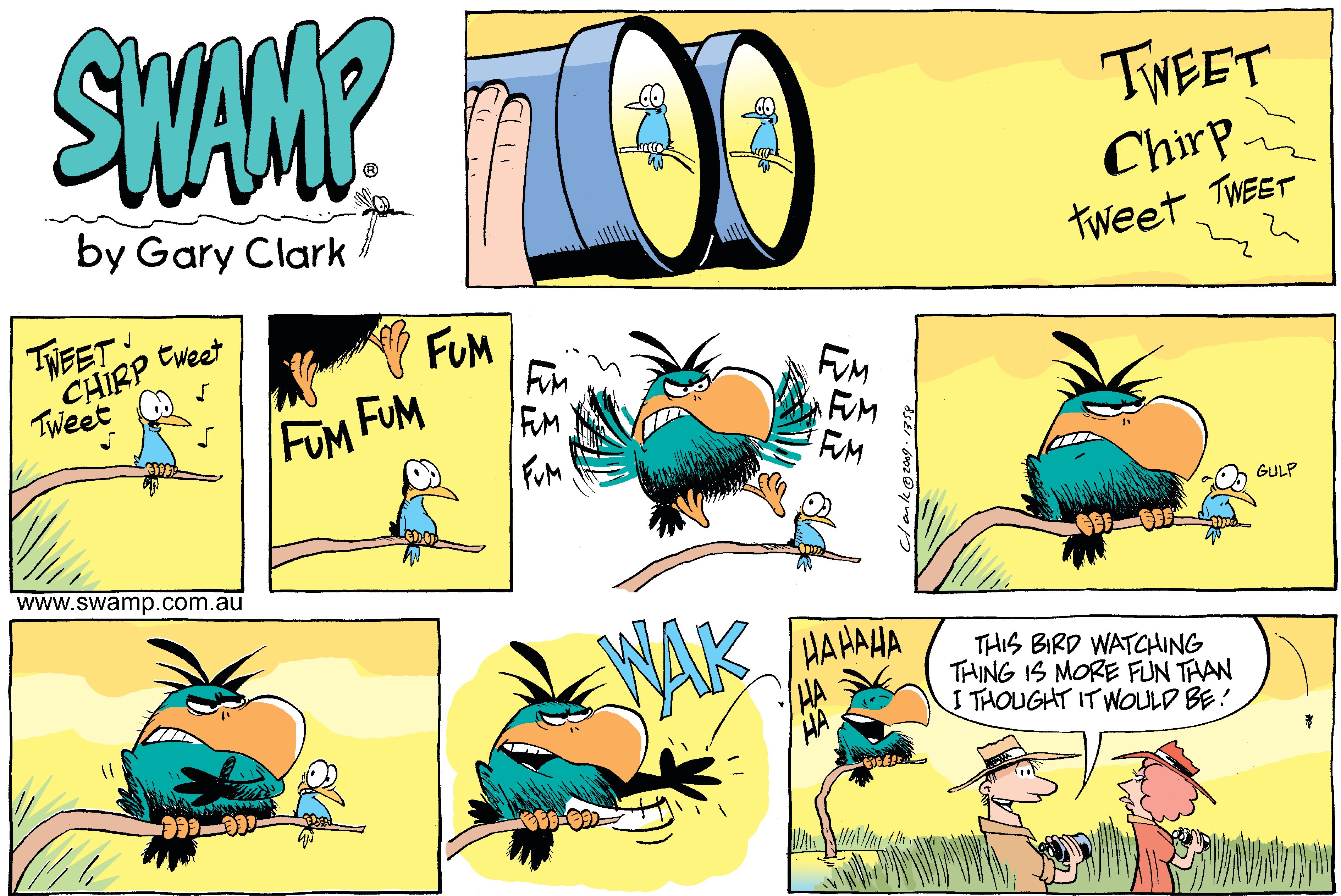 Birdwatching Fun - Swamp Cartoons