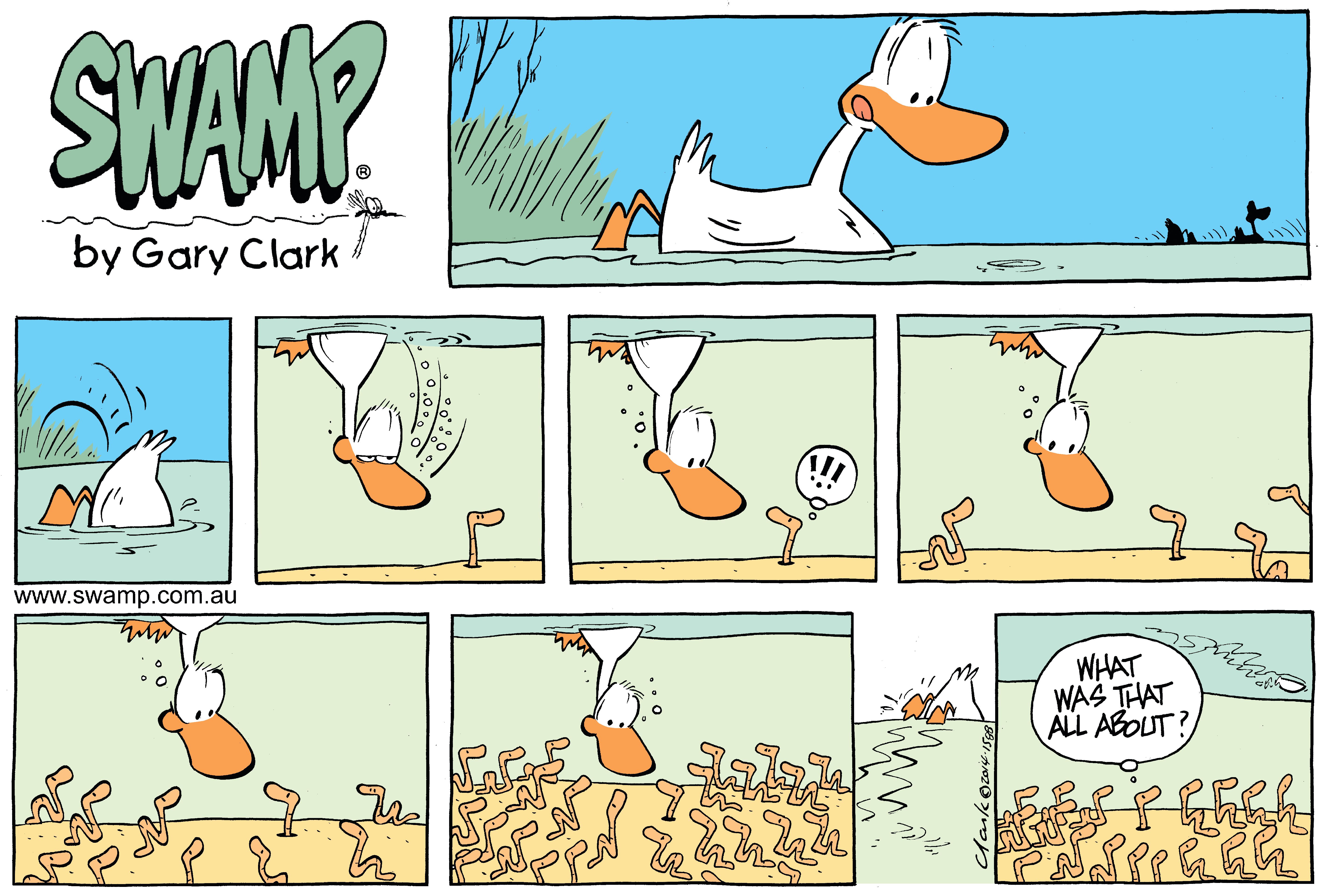 Duck v Worm Comic - Swamp Cartoons