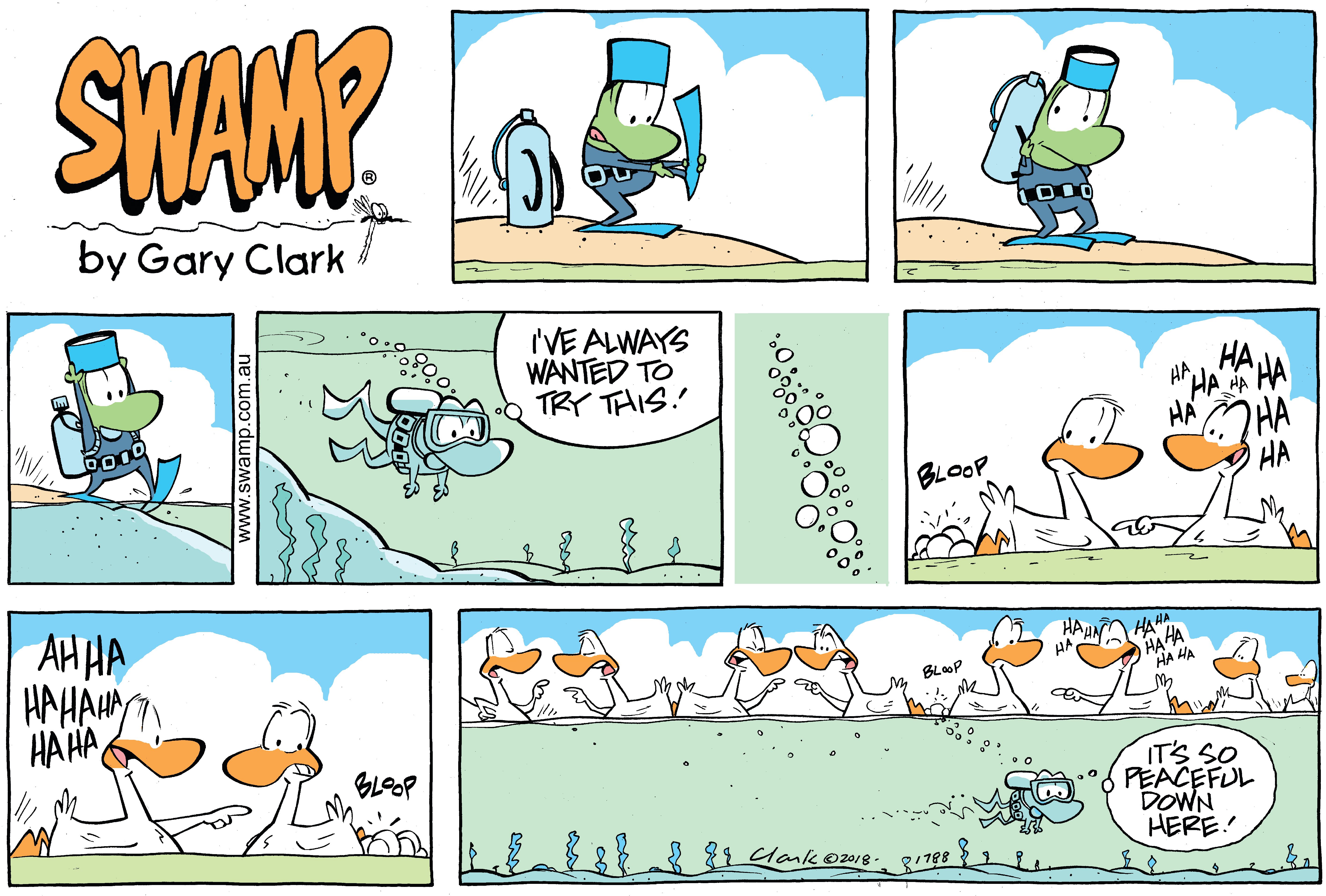 Mort Frog Bubbles Comic - Swamp Cartoons