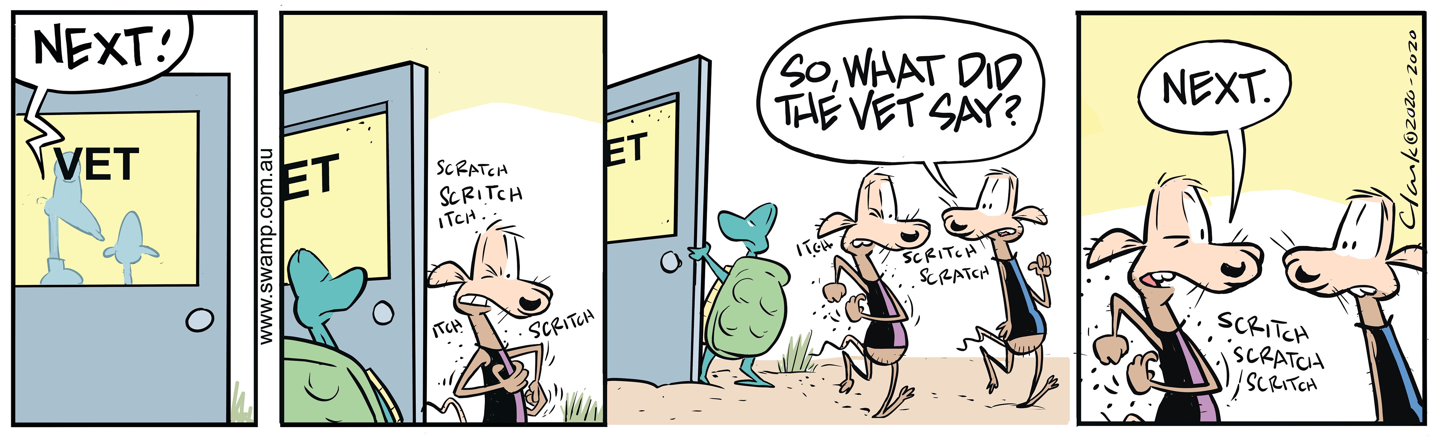 Chives Rat Scratching - Swamp Cartoons 