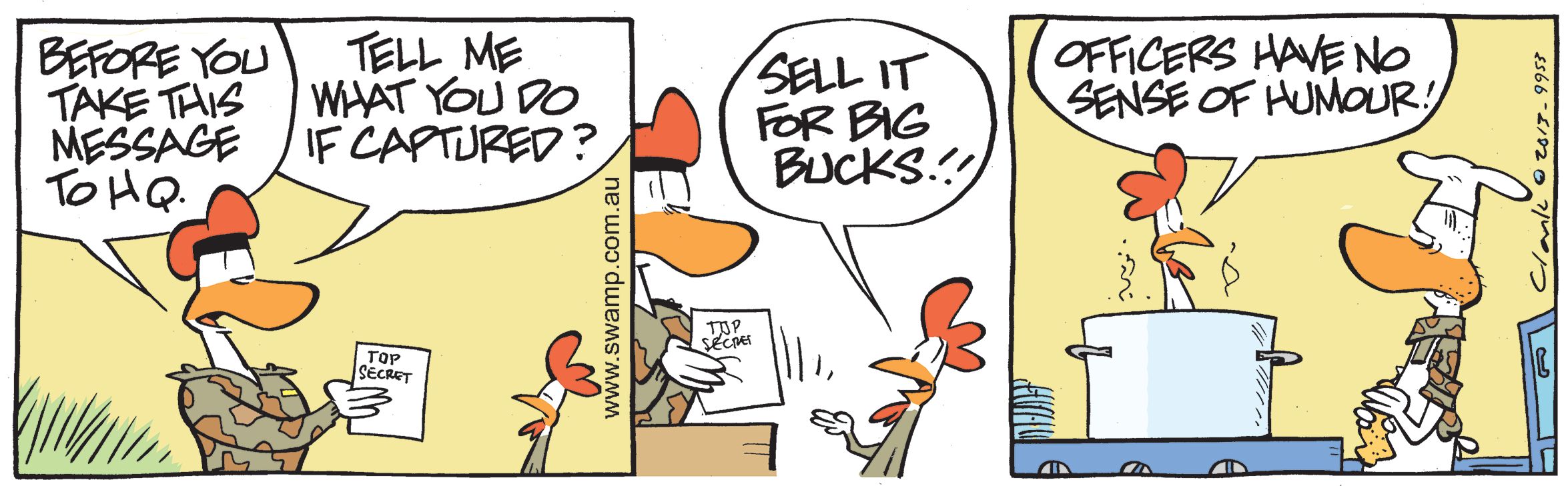 Army Officer Comic