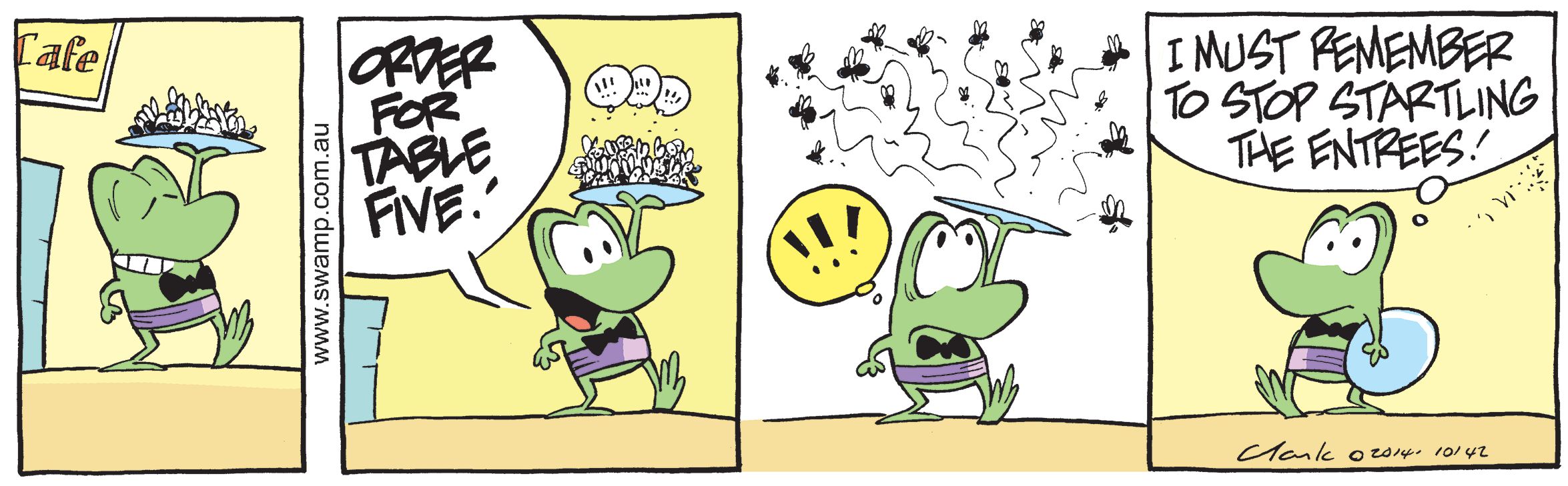 Mort Frog Waiter at Swamp Cafe Comic