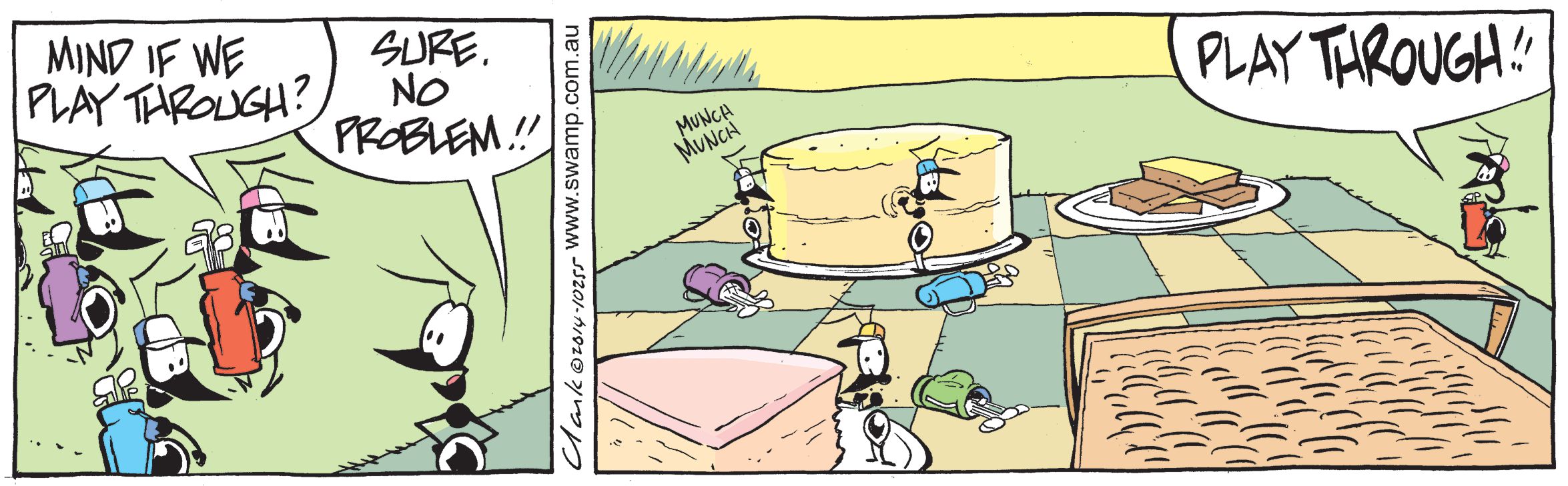 Ants Golf Picnic Comic
