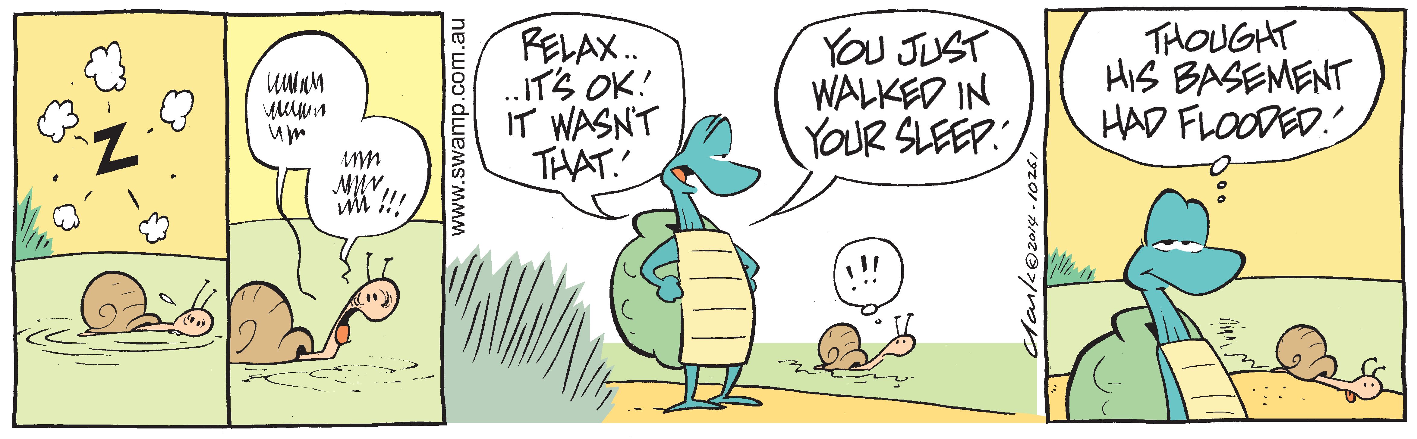 Snail Sleep Walking Comic