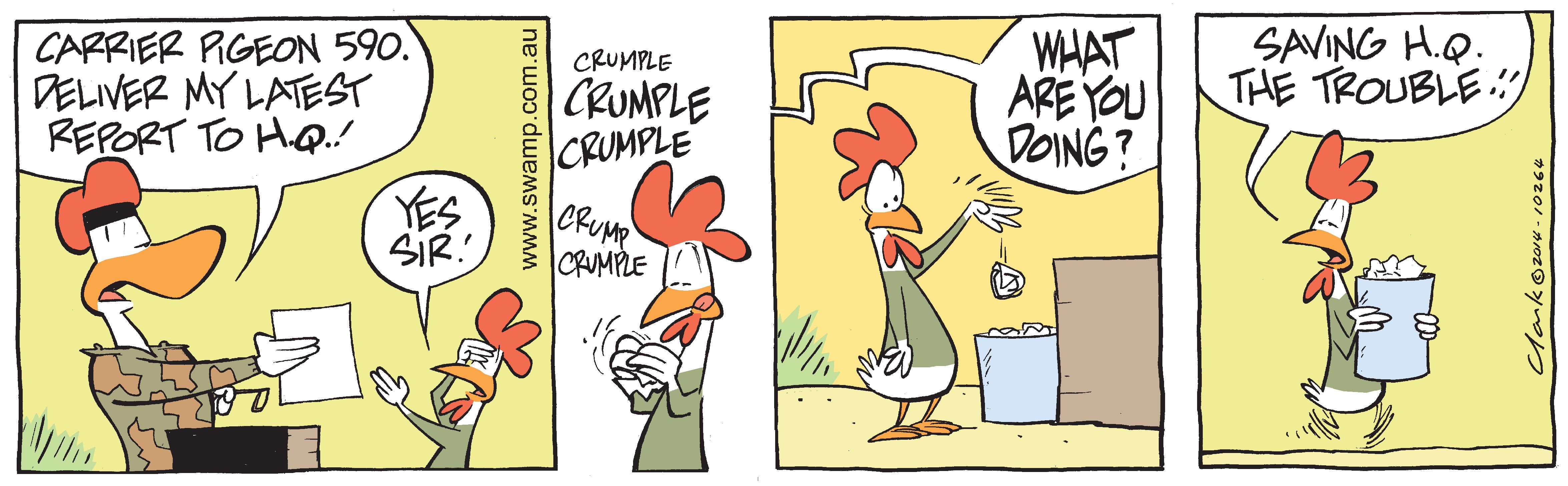 Carrier Pigeon Message Comic