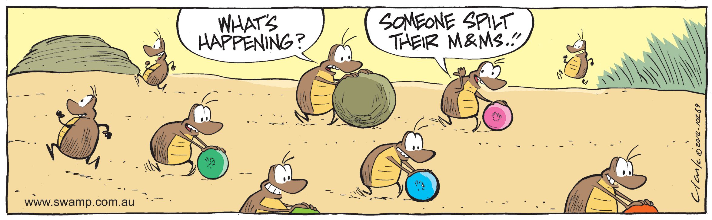 Dung Beetles M&M’s Comic