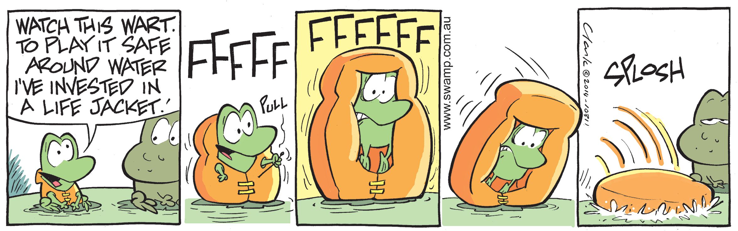 Mort Frog Life Jacket Comic