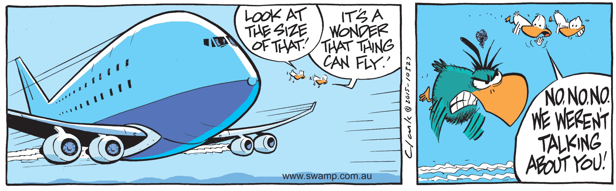 Bludgerigar VS A380 Comic