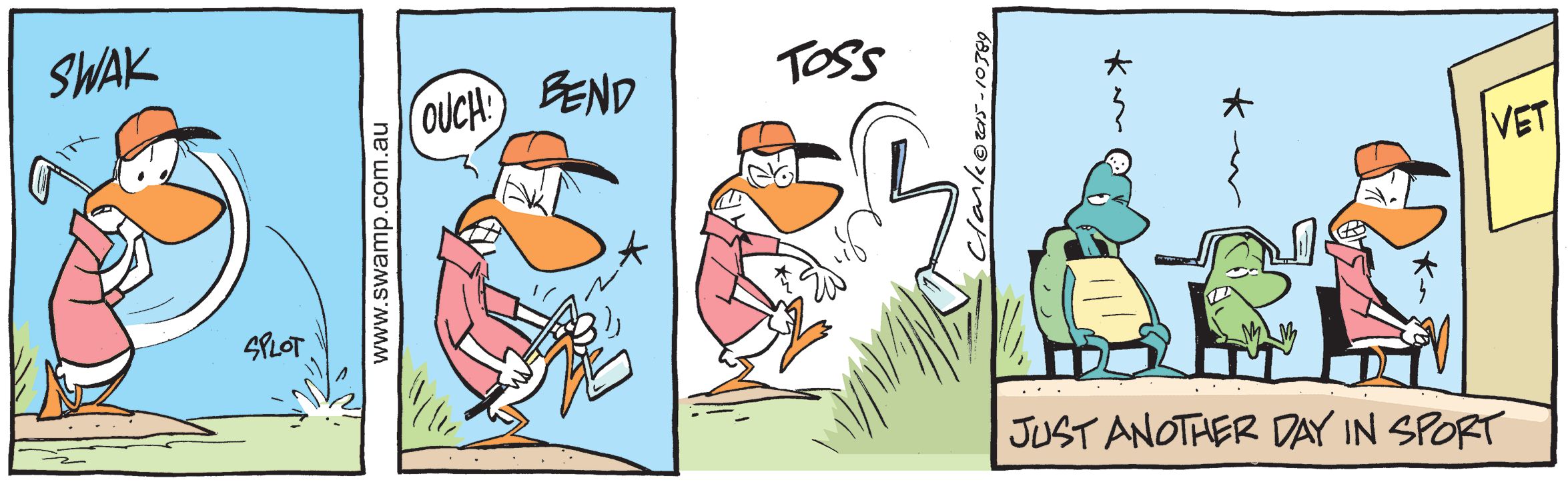 Swamp Duck Golf Comic