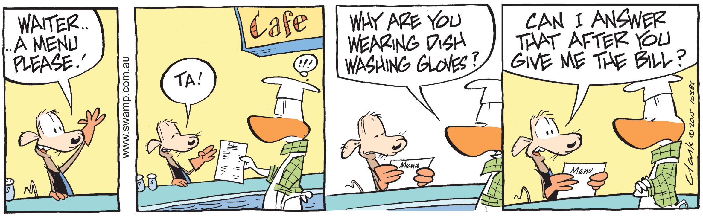 Swamp Rat Menu Comic