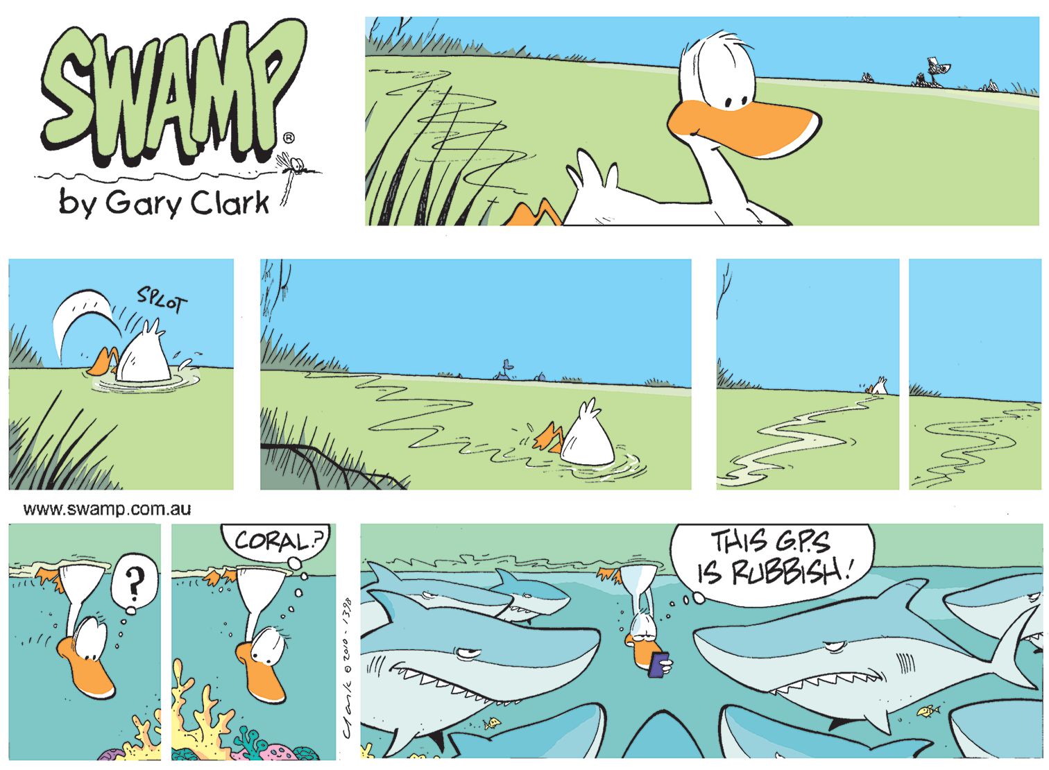 Paddling Through the Swamp - Swamp Cartoons