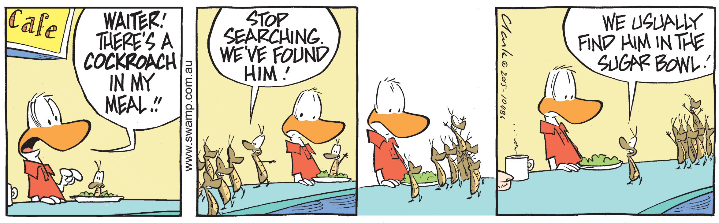 Cockroach in Meal Comic